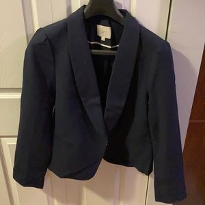 Loft Navy shawl collar blazer